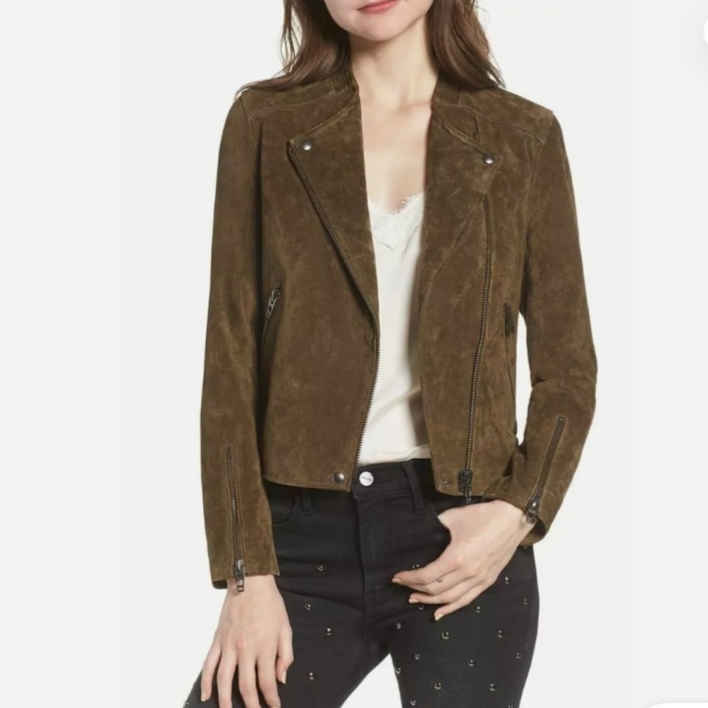 BLANKNYC No Limit Suede Moto Jacket
